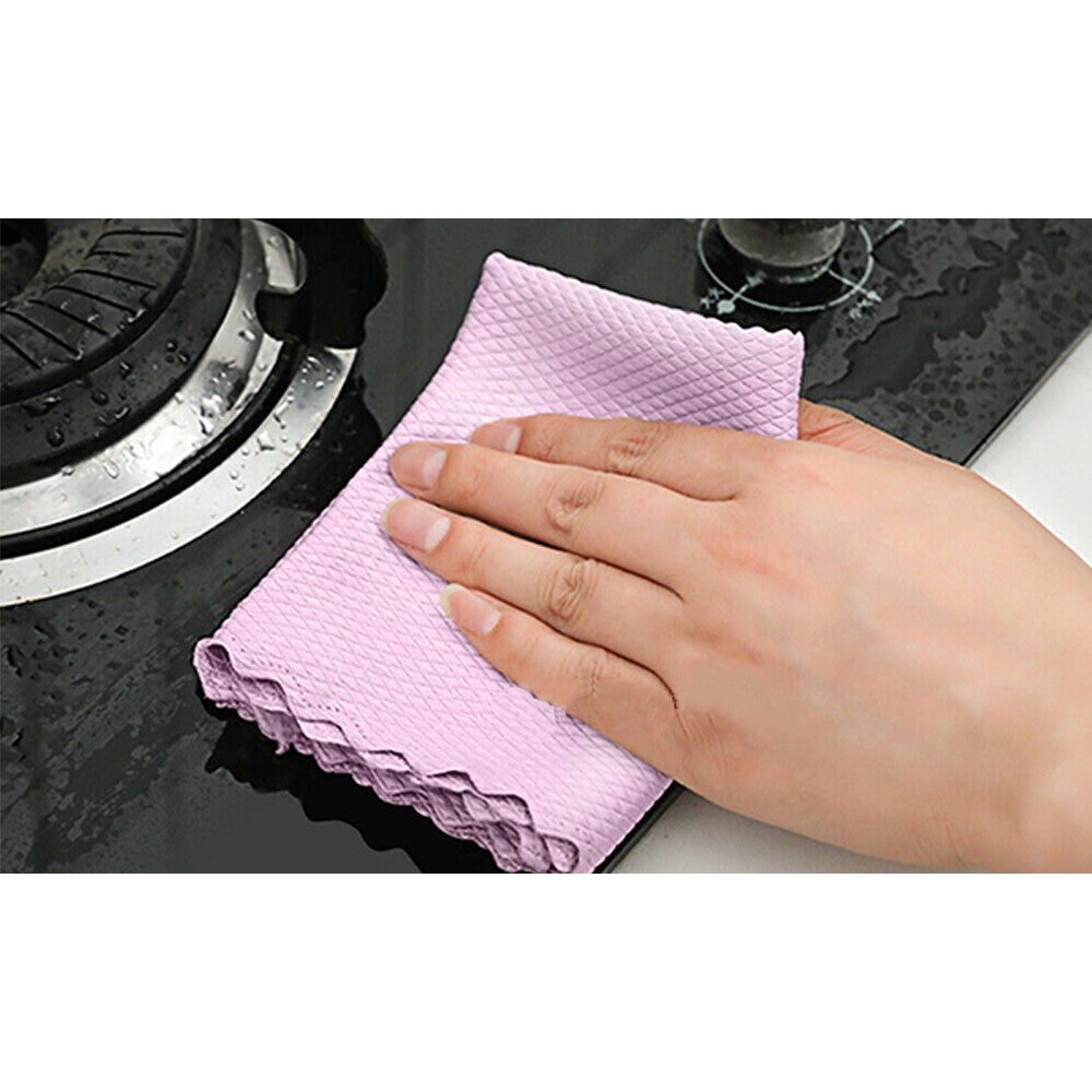 5Pcs/10Pcs Fish Scale Microfiber Cleaning Cloths