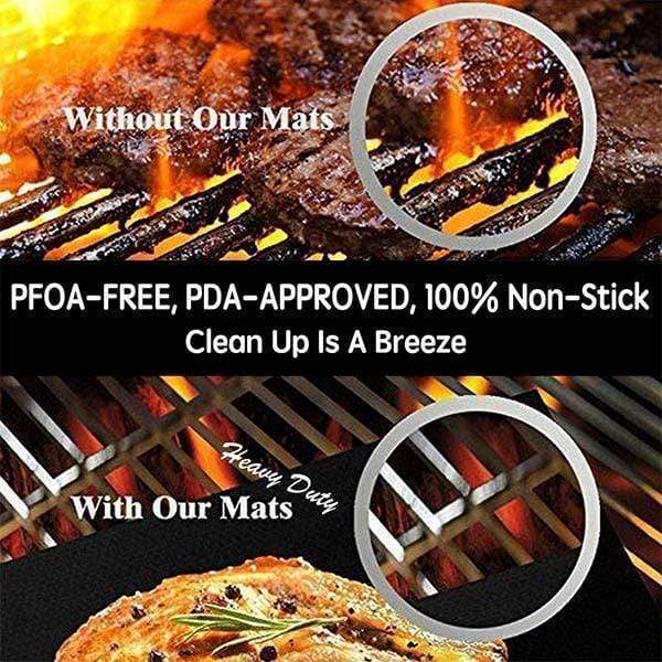 5Pcs Bbq Grill Mats Reusable Baking Cooking Sheet Non Stick Teflon Barbecue Pad