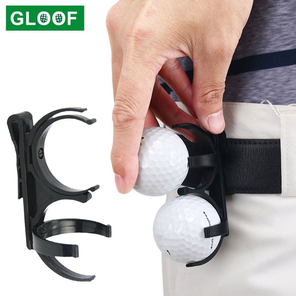 5Pcs Black Folding Plastic Golf Ball Clamp Storage Holder With Belt Clipgolfing Sporting Training Accessory