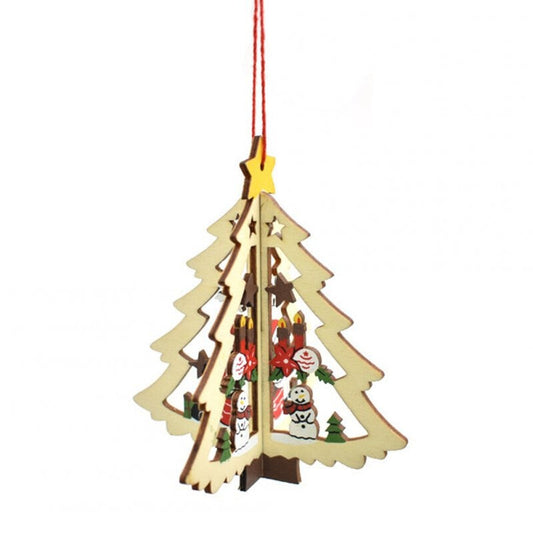 5Pcs Christmas Tree Ornaments Hanging Xmas Party Decor 3D Pendants
