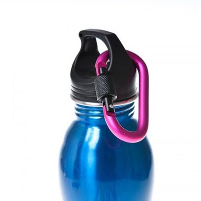 5Pcs Outdoor Mountaineering Buckle Quick Hook D Type Aluminum Alloy Key Knapsack Bottle Multicolor