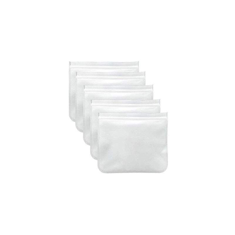 Food Storage 5X Reusable Bags Double Ziplock Eco Friendly Bpa Free Leakproof