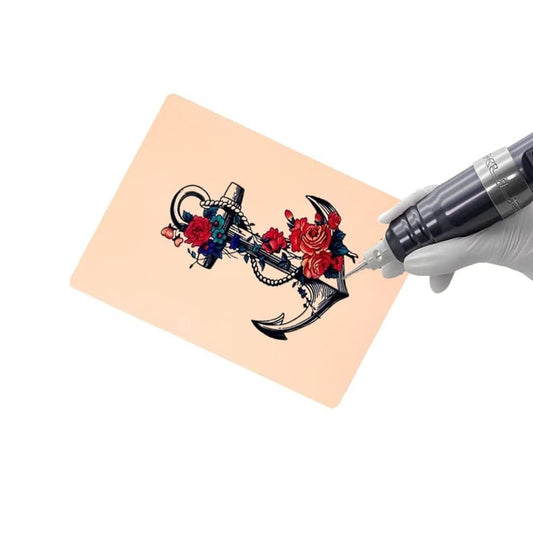 5Pcs Tattoo Practice Skin Blank Double-Sided Soft Silicone Fake For Beginners And Experienced Artists