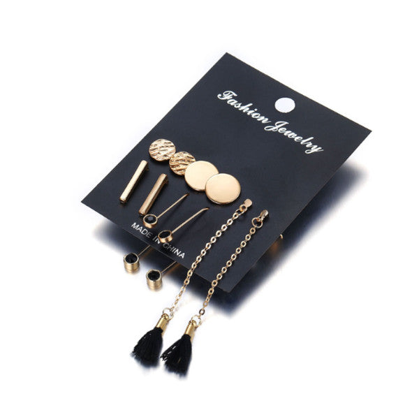 Veile Studios 5Pcs Fashionable And Simple Ear Nailswafer Tape Earrings Lines