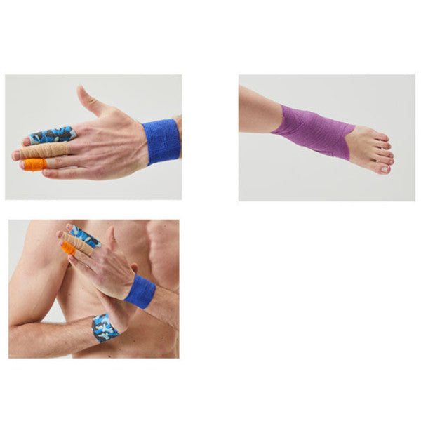 5Pcs Protective Self Viscoelastic Bandage Non Woven Adhesive For First Aid Sports