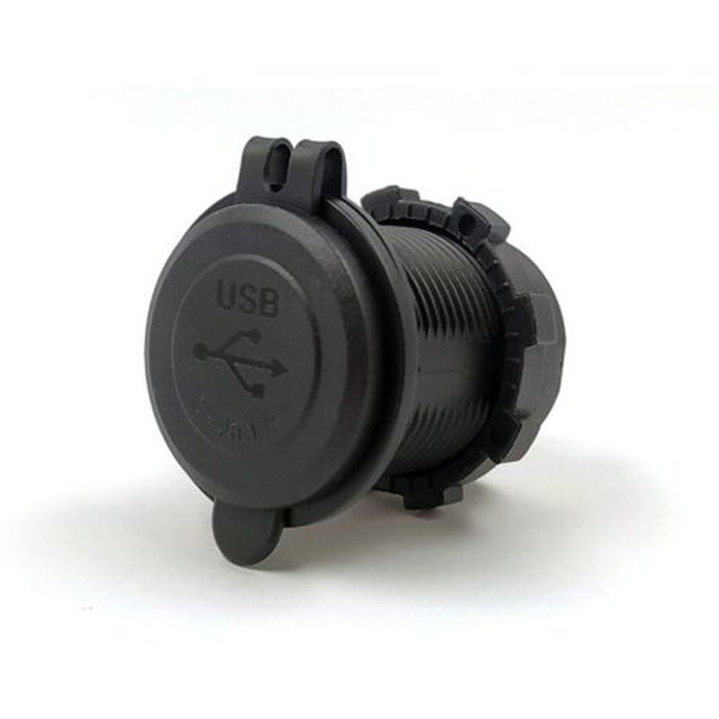 5V 4.2A Dual Usb Port Power Outlet For Motorcycle Boat Black