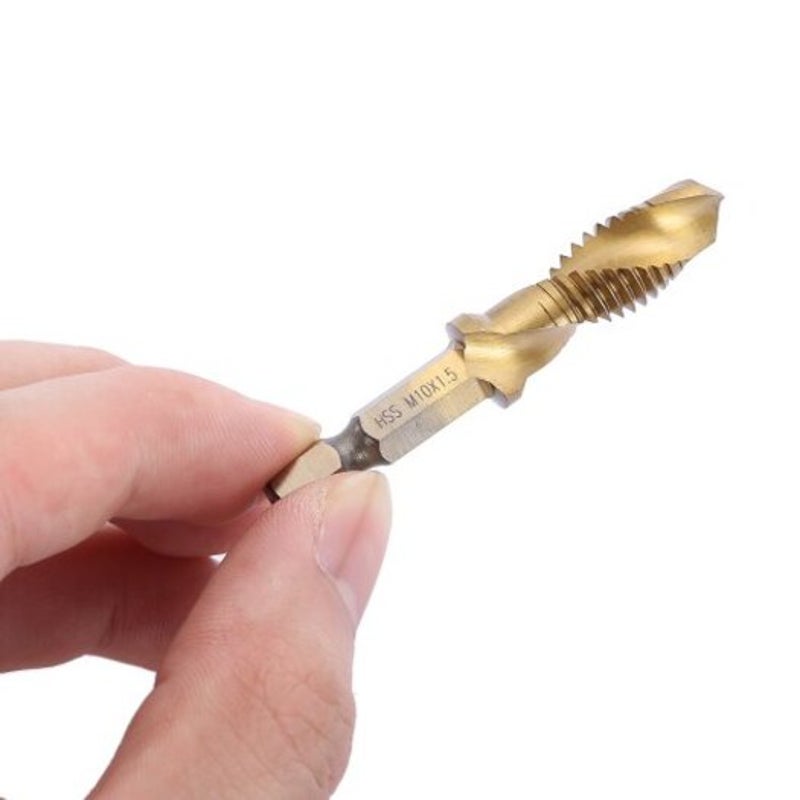 6 In 1 Hex Twist Screw Tap Drill Set Multi