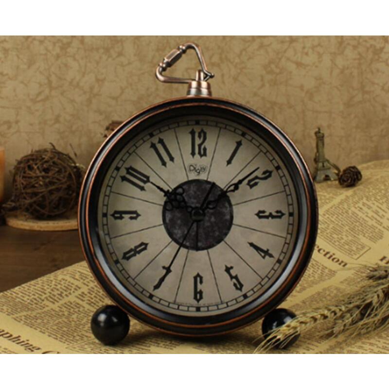 6 Inch Bedroom Living Room Retro Alarm Clock Bedside Creative Seat