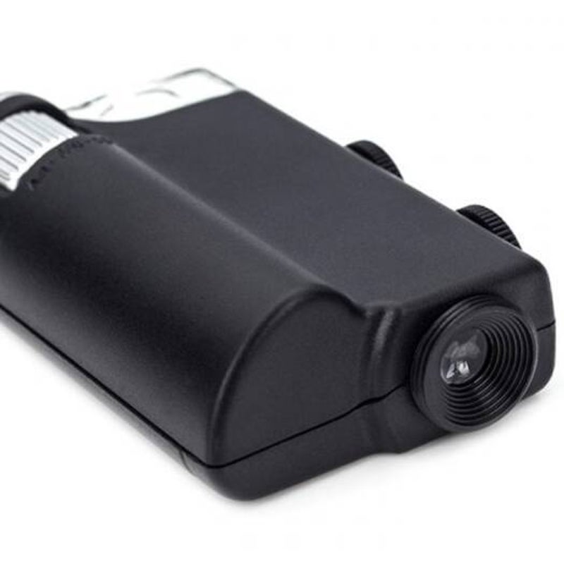 60 100 Times Universal Mobile Phone Clip Magnifying Glass Portable Microscope Black