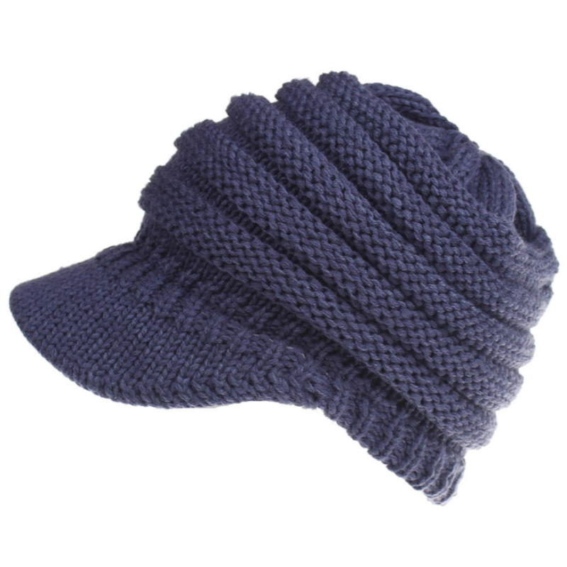 Women Ponytail Beanies Autumn Winter Hats Soft Knitting Caps Warm Ladies Skullies