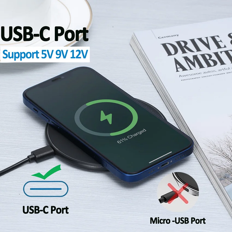 60W Fast Wireless Charger Pad Iphone Samsung Xiaomi Charging Station