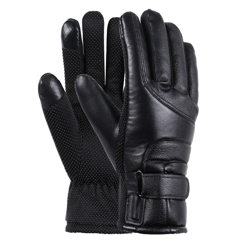 Winter Electric Heated Gloves Windproof Cycling Warm Heating Touch Screen Skiing