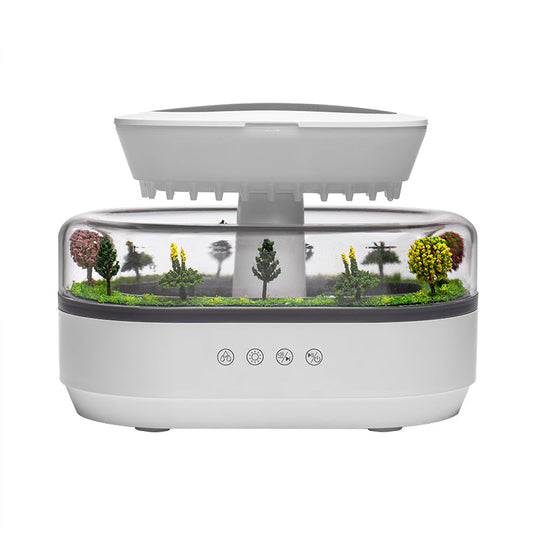 Smart Cool Mist Raindrop Air Humidifier For Garden Landscape Christmas Tree White Noise Oil Aroma Diffuser Portable