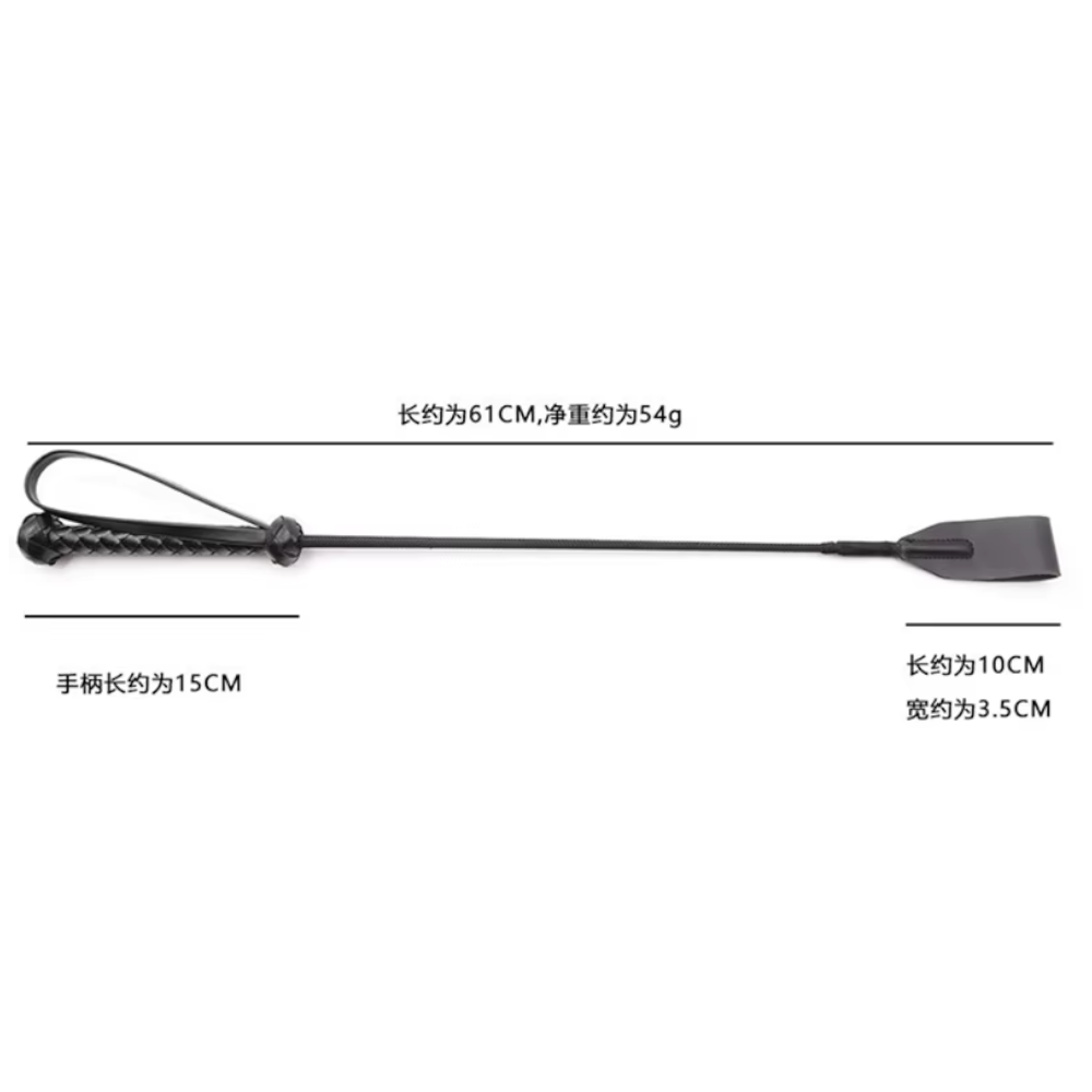 61Cm Pu Leather Riding Crop With Wrist Strap Bdsm Impact Toys