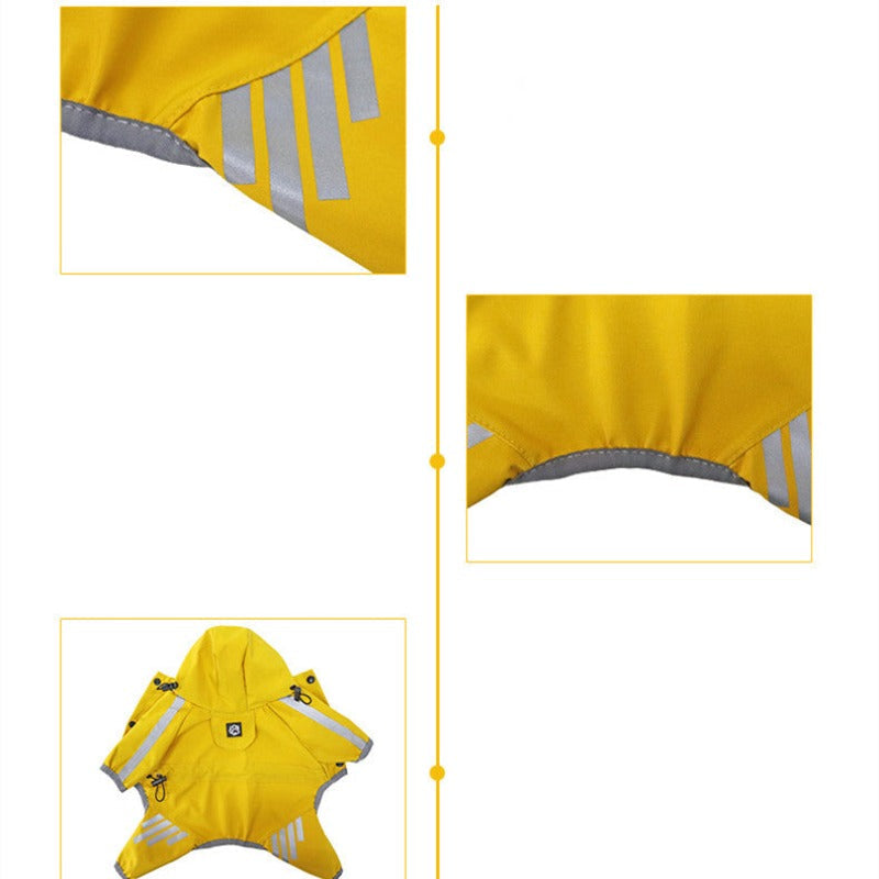 Dog Raincoat Full Package Four Feet Waterproof Cape Pet Products