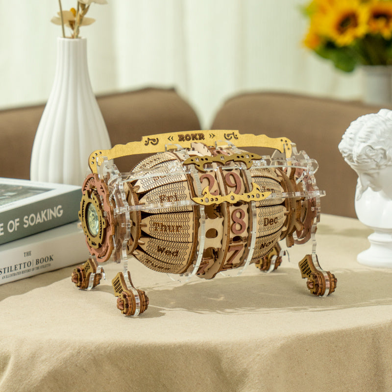 Rokr Time Engine Calendar 3D Wooden Puzzle Model Toys For Children Kids Lc801