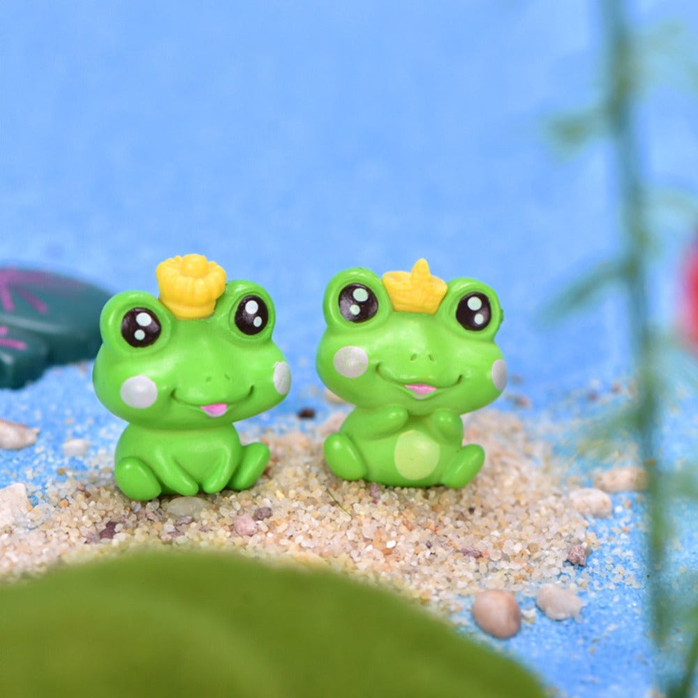 6Pcs/Set Mini Frog Figurine Mold Garden Bonsai Micro Landscape Home Ornaments