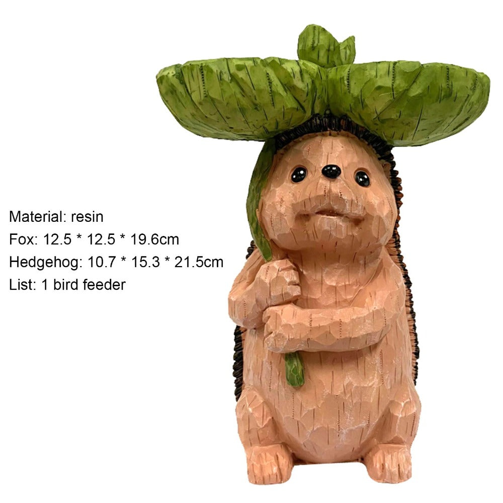 Bird Feeder Animal Design Attractive Pet Supplies Fox Hedgehog Shape Outdoor