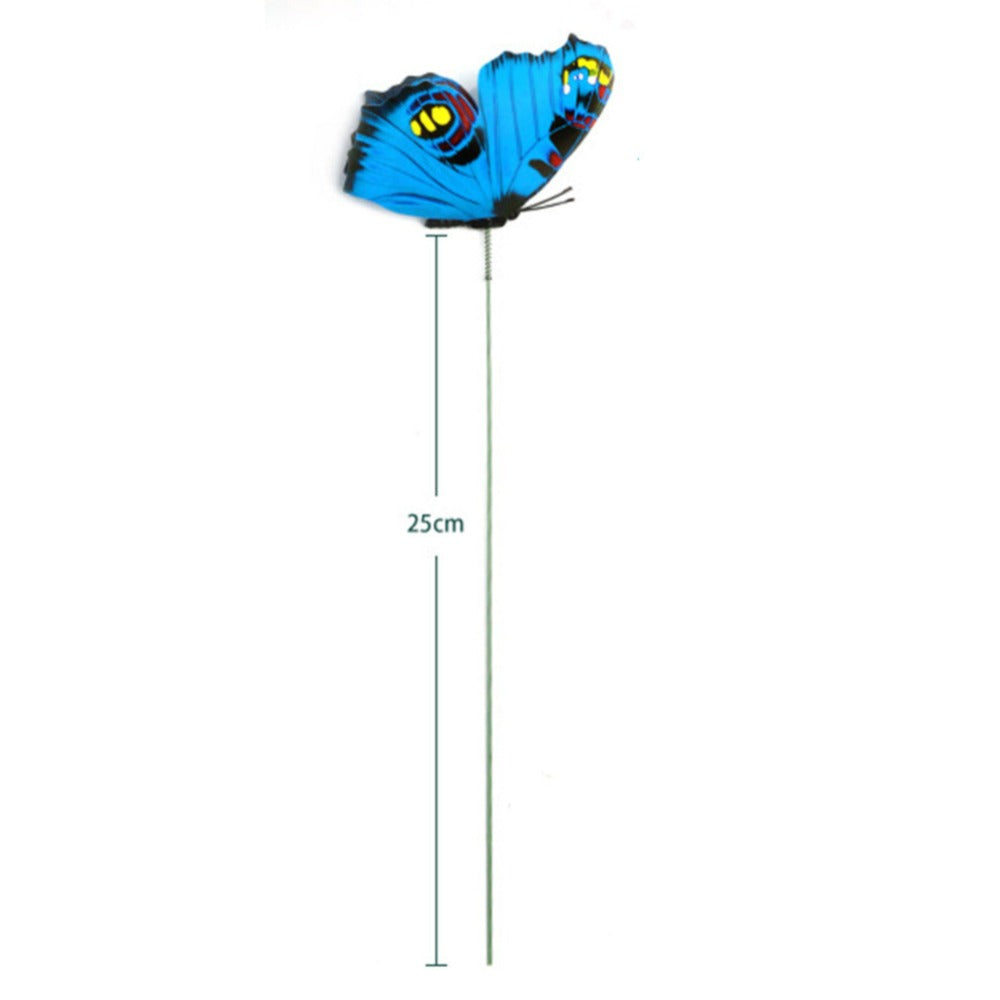 10/20/50Pcs Artificial Butterfly Insert Rod Garden Decor Diy Flower Arrangement