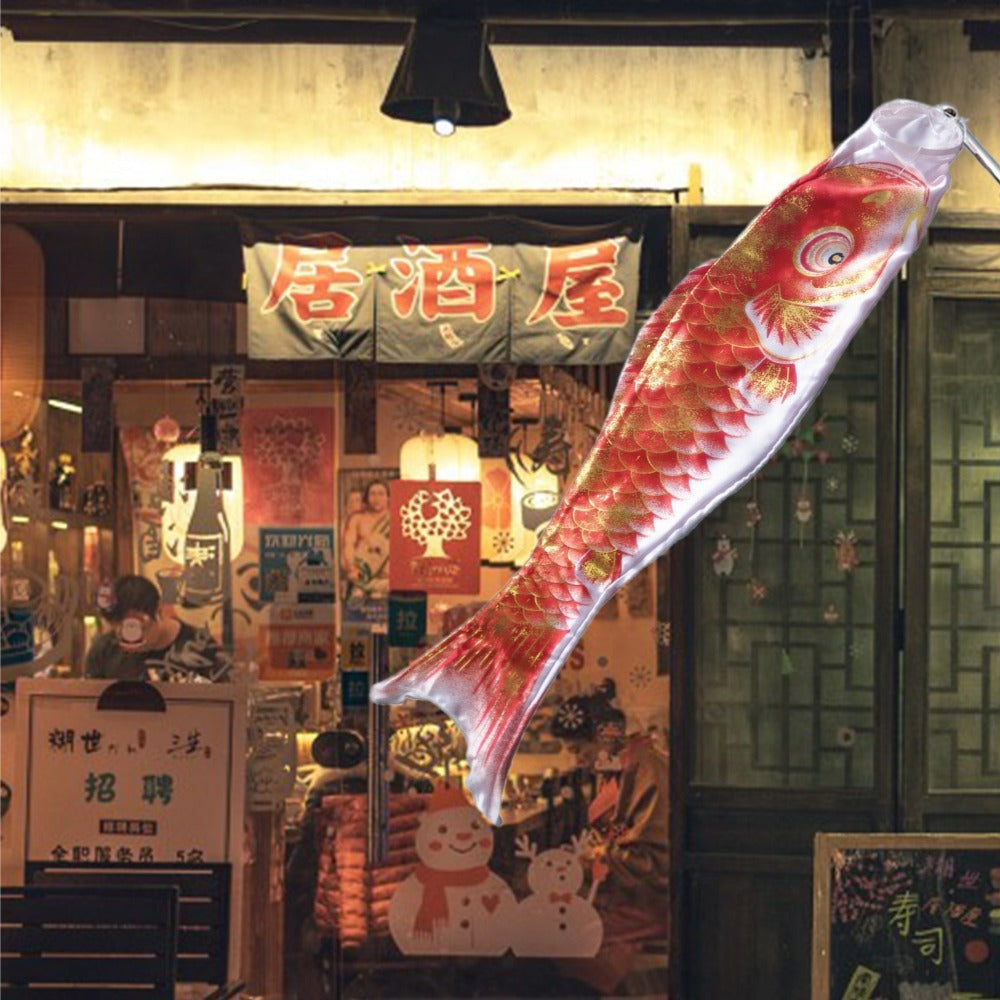 Carp Flag Ornamental Colourful Japanese Style Hanging Windsock Decoration