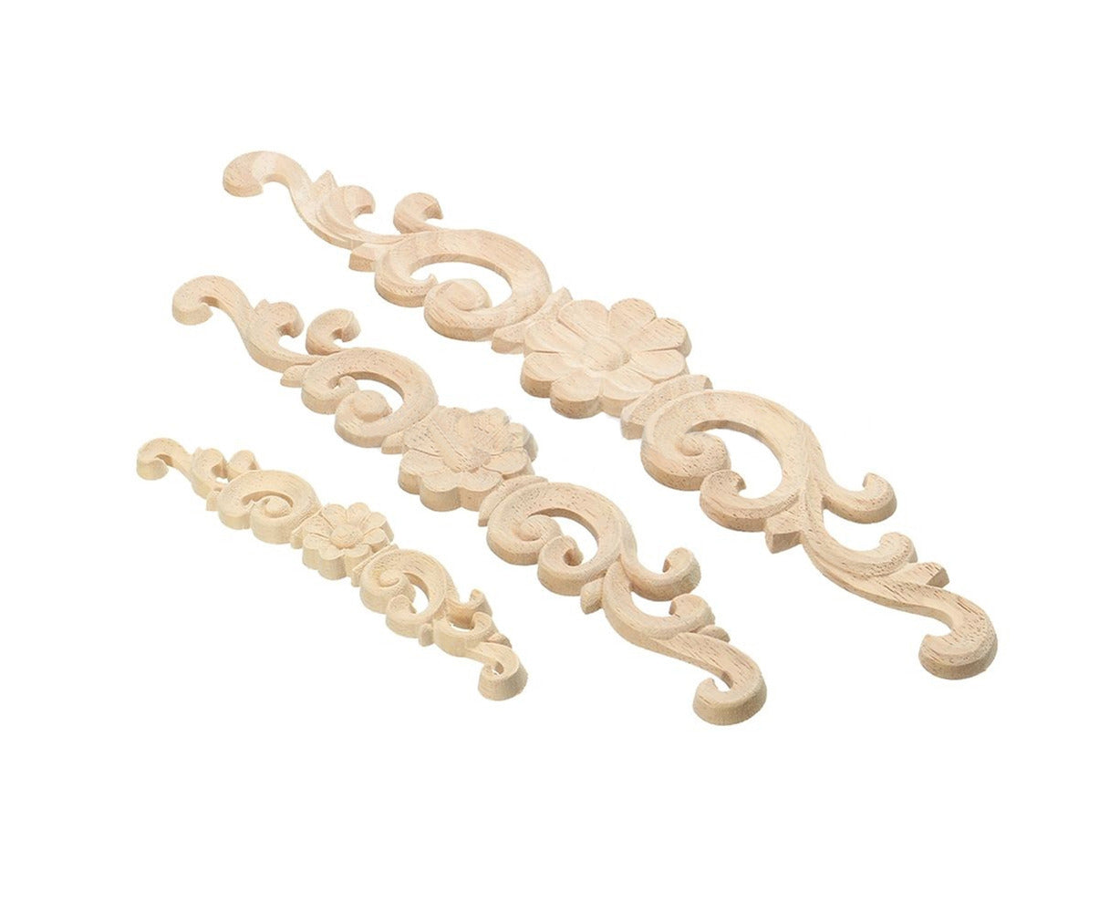 Wood Carved Corner Onlay Applique European Style Door Furniture Cabinet Decor