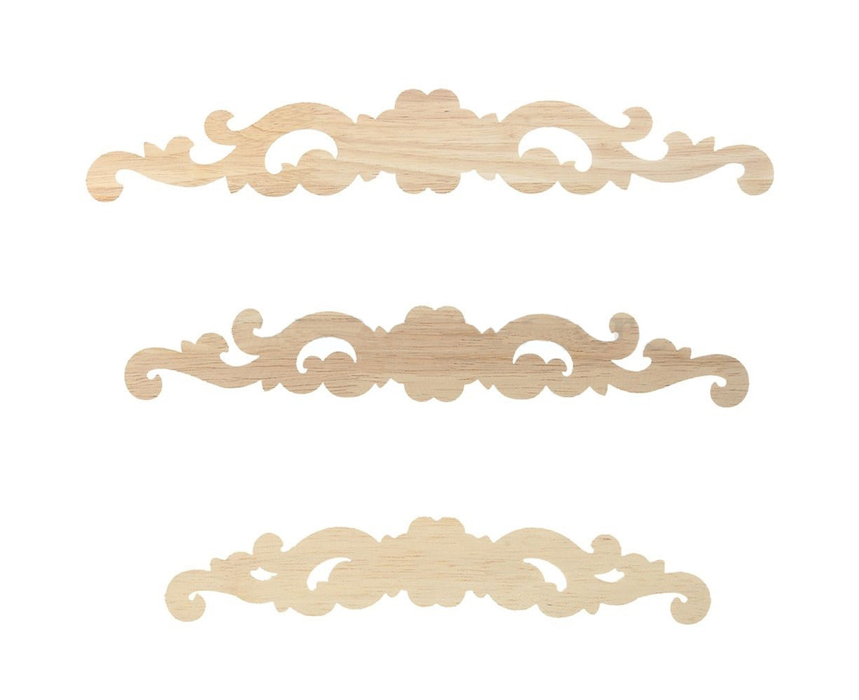 Wood Carved Corner Onlay Applique European Style Door Furniture Cabinet Decor