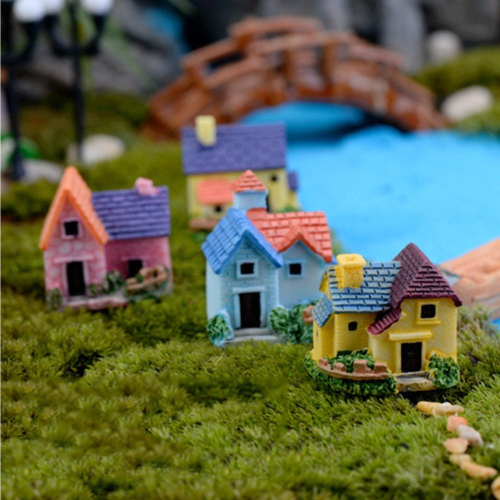 Fairy Miniatures Castles Terrarium Figurines House Villa Woodland Garden Decoration