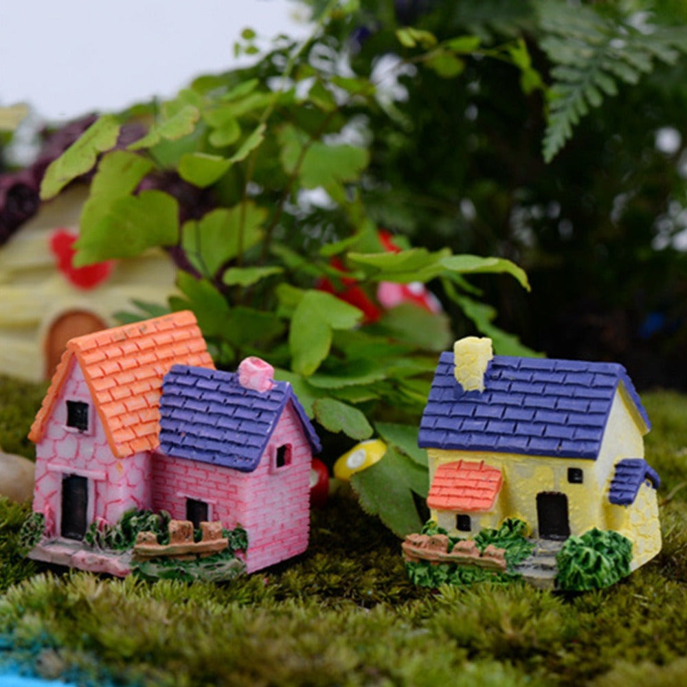 Fairy Miniatures Castles Terrarium Figurines House Villa Woodland Garden Decoration