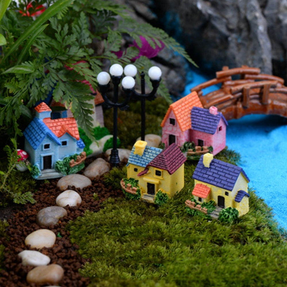 Fairy Miniatures Castles Terrarium Figurines House Villa Woodland Garden Decoration