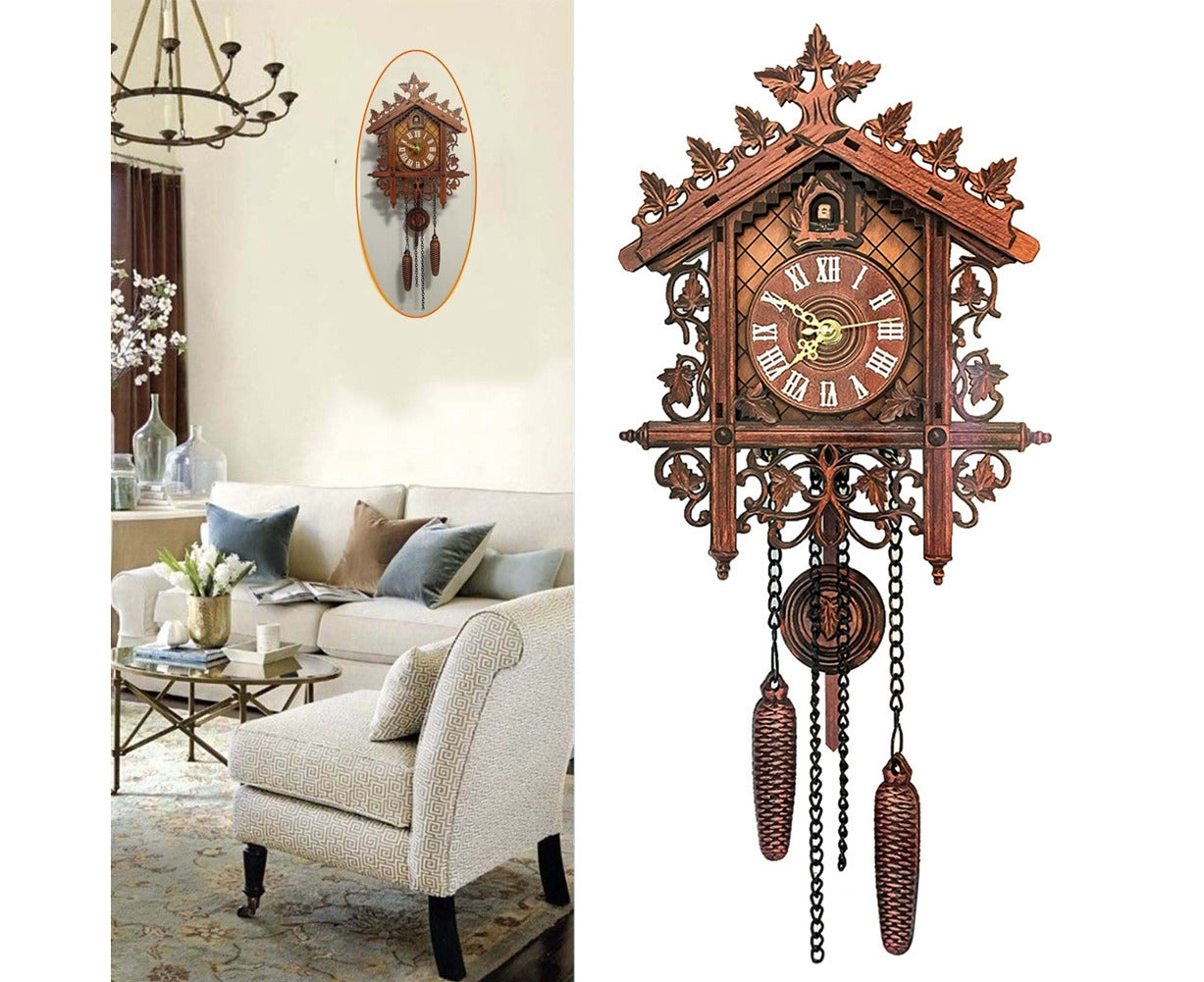 Tree House Hanging Cuckoo Wall Clock Bedroom Office Decor