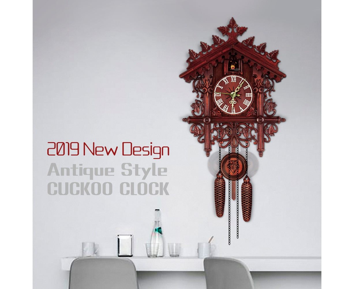 Tree House Hanging Cuckoo Wall Clock Bedroom Office Decor