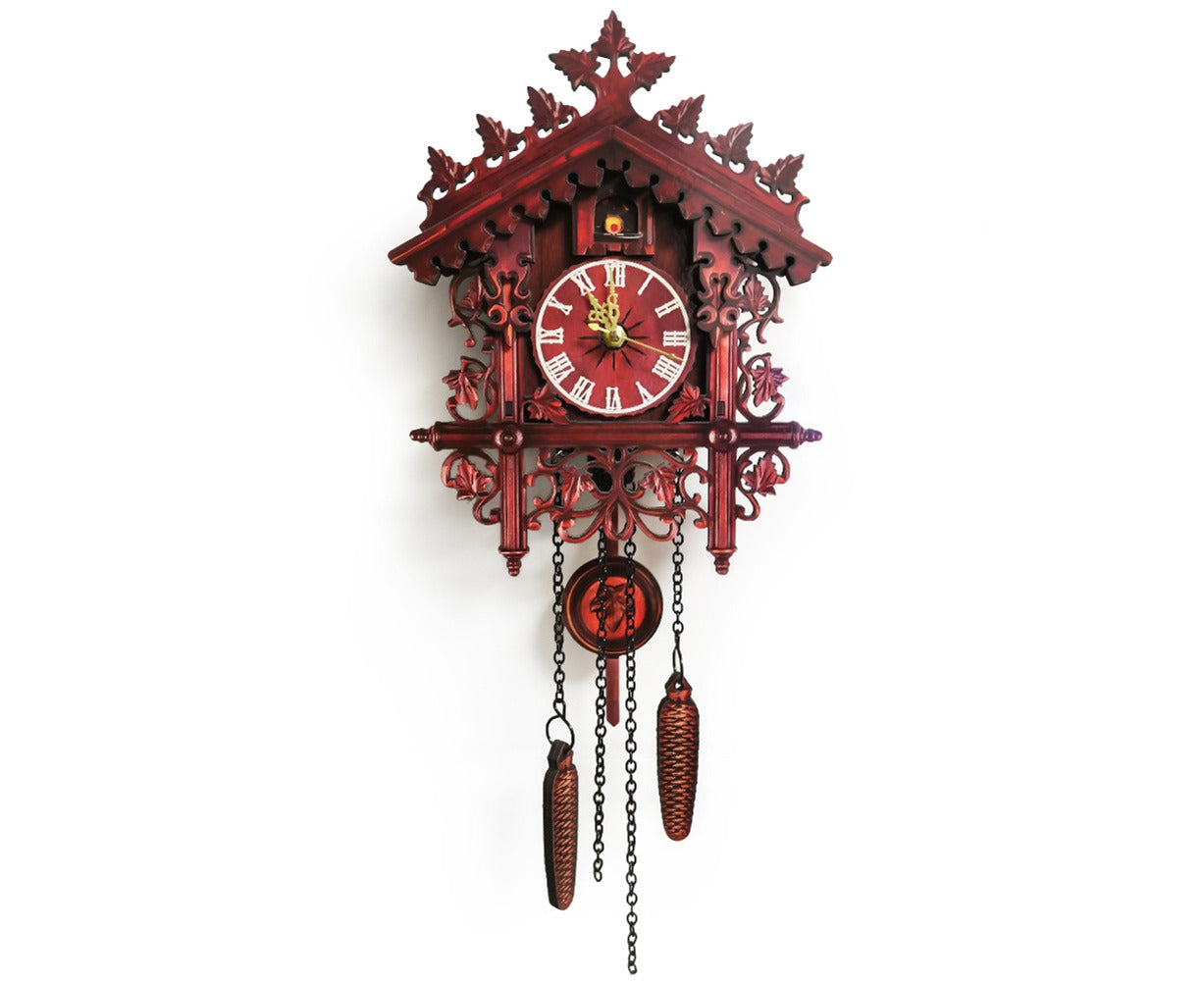 Tree House Hanging Cuckoo Wall Clock Bedroom Office Decor