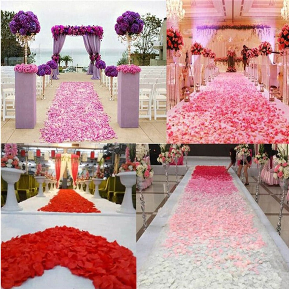 800Pcs Artificial Silk Rose Flower Petals Wedding Party Ceremony Table Decor