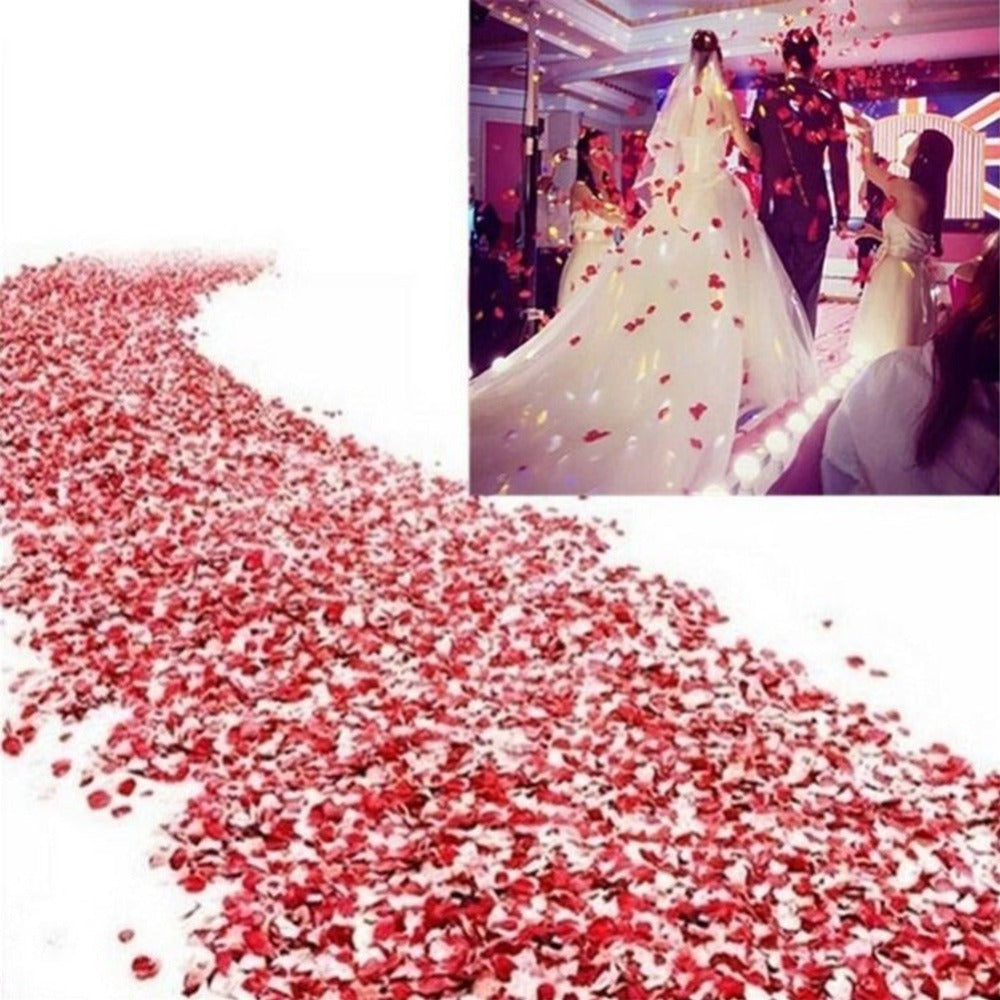 800Pcs Artificial Silk Rose Flower Petals Wedding Party Ceremony Table Decor