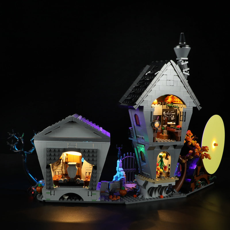 Compatible With Lego 21351 Christmas Horror Night Building Blocks Led Lighting Winter Series Column