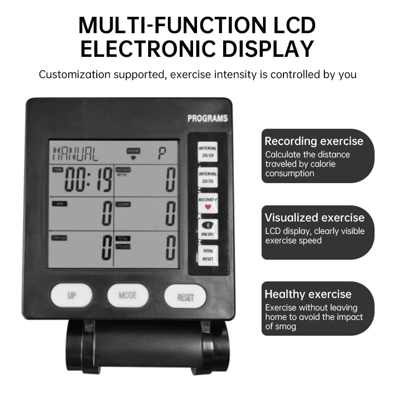 New Multifunctional Rowing Machine Counter Durable Easy To Install Suitable For Office And Hotel Workouts.
