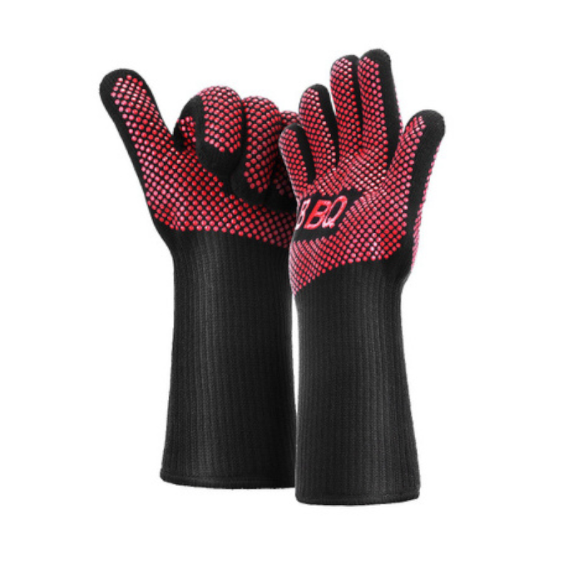 662F / 350C Heat Proof Resistant Oven Bbq Gloves 35Cm Kitchen Cooking Silicone Mitt