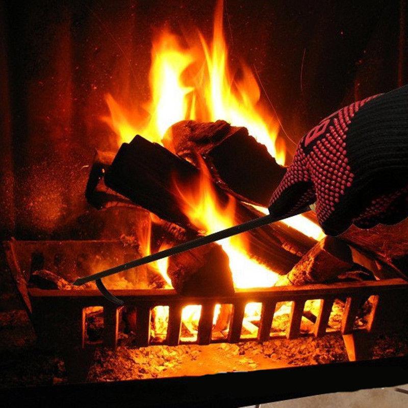 662F / 350C Heat Proof Resistant Oven Bbq Gloves 35Cm Kitchen Cooking Silicone Mitt