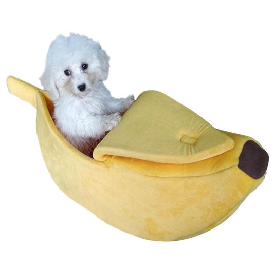 Cute Banana Shape Pet Bed Dog Cat Sleeping Nest