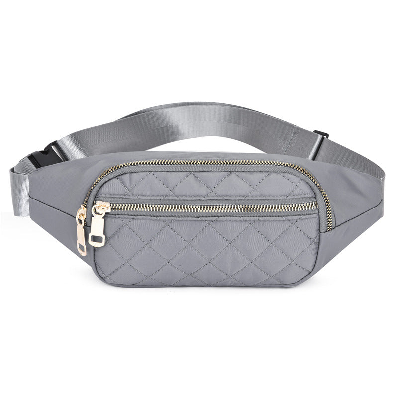 Rhombus Fanny Packs For Women Crossbody Waist Bags Sports Hiking Cycling Running