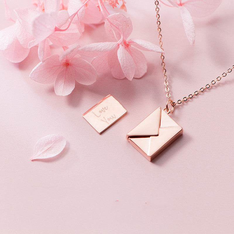 Veile Studios Love Letter Pendant Romantic Necklace Women Jewellery