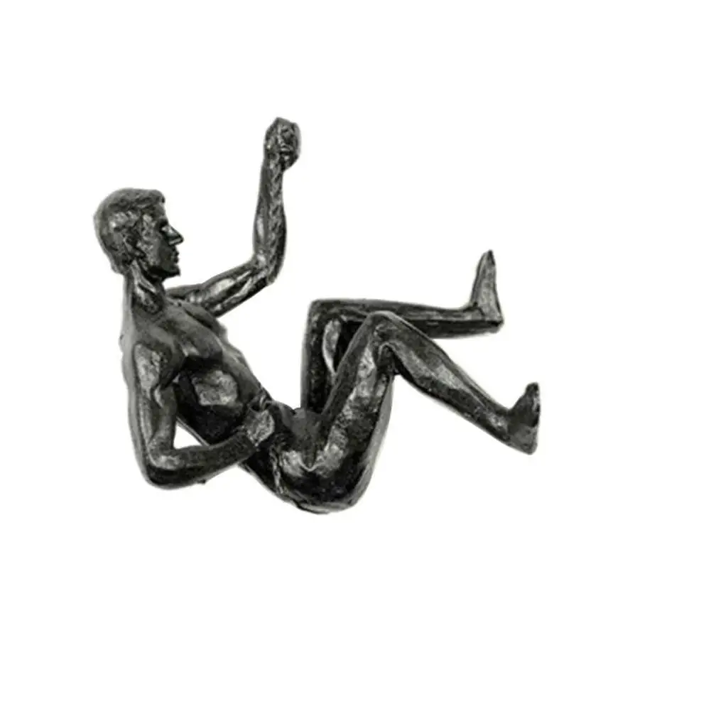 Athlete Rock Climbing Man Resin Background Wall Hanging Decoration Sculpture Statue Figures Present Retro New 2023