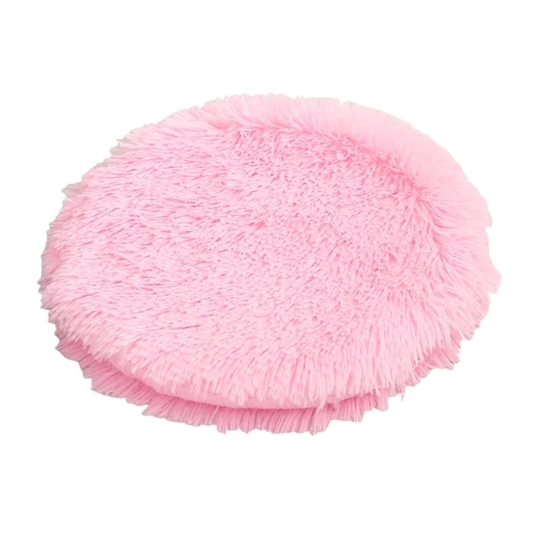 Soft Plush Round Cat Bed Mat For Small Dogs Cats Cozy Fleece Pet Sleeping Kitten Puppy Nest Warm Cushion Accessories