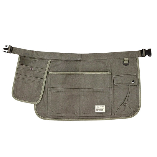 Gardening Apron Army Green Half Waist Canvas Multi Pocket Tool Carrier