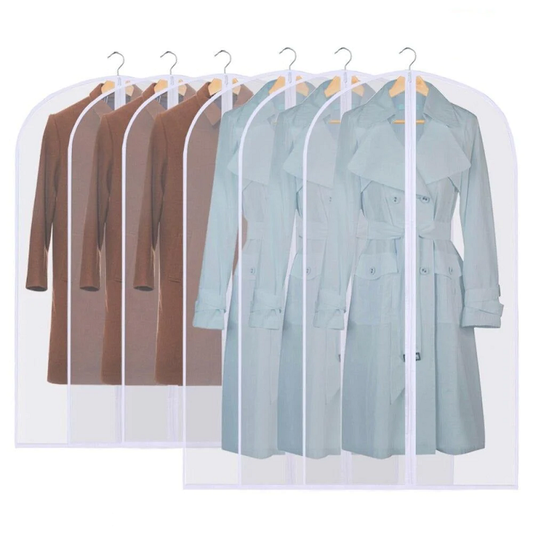6 / 12Pcs Garment Pouch Case Organizer Dress Clothes Suit Coat Dust Cover Wardrobe Hanging Storage Bags