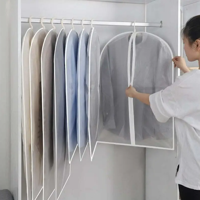 6 / 12Pcs Garment Pouch Case Organizer Dress Clothes Suit Coat Dust Cover Wardrobe Hanging Storage Bags