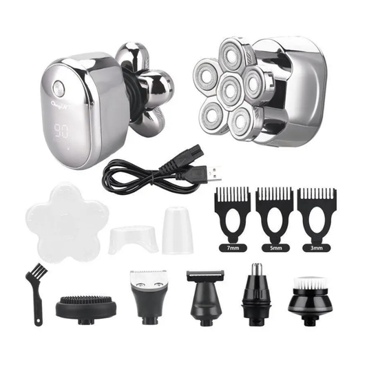 6 In1 Multifunction Digital Display Electric Hair Clipper Shaver Beard Nose Shaving