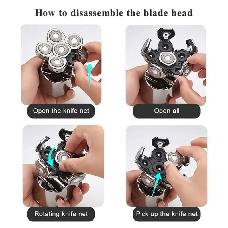 6 In1 Multifunction Digital Display Electric Hair Clipper Shaver Beard Nose Shaving