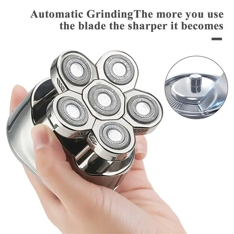 6 In1 Multifunction Digital Display Electric Hair Clipper Shaver Beard Nose Shaving