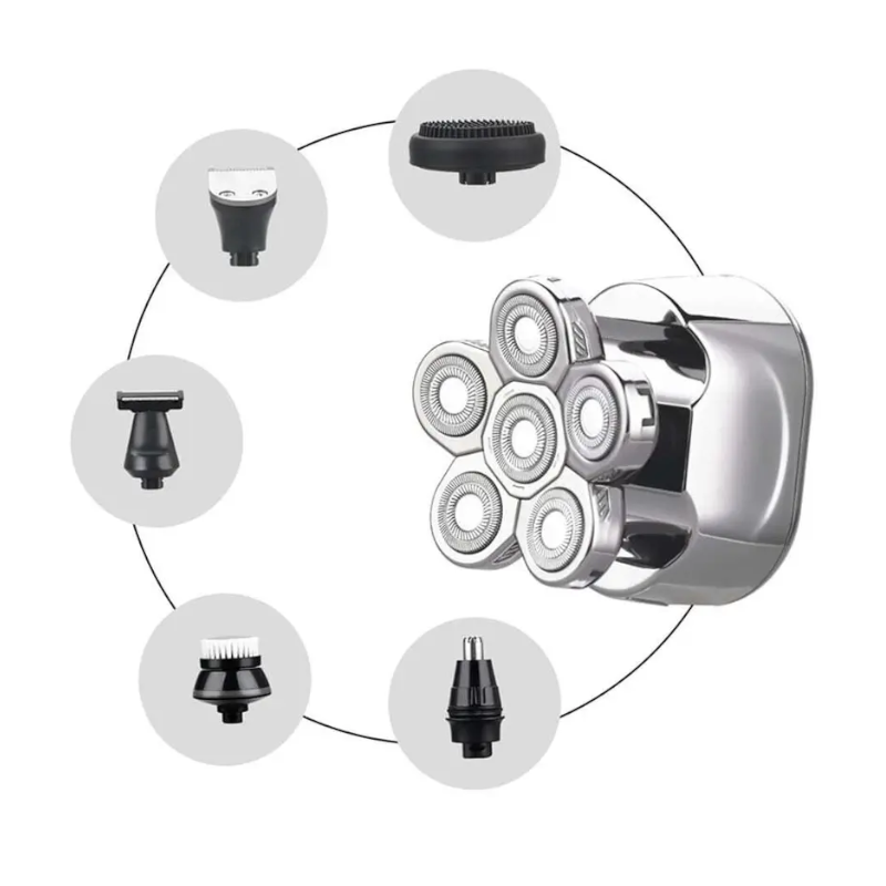 6 In1 Multifunction Digital Display Electric Hair Clipper Shaver Beard Nose Shaving